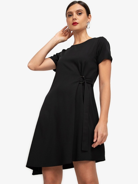 ZALORA WORK Black A-Line Dress