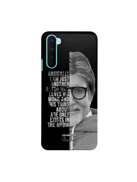 CelfieDesign Black & Grey AB Wise Words OnePlus Nord Slim Back Case