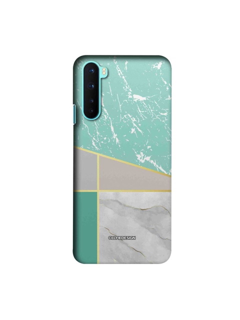 CelfieDesign Turquoise Blue & Taupe Abstract OnePlus Nord Slim Back Case