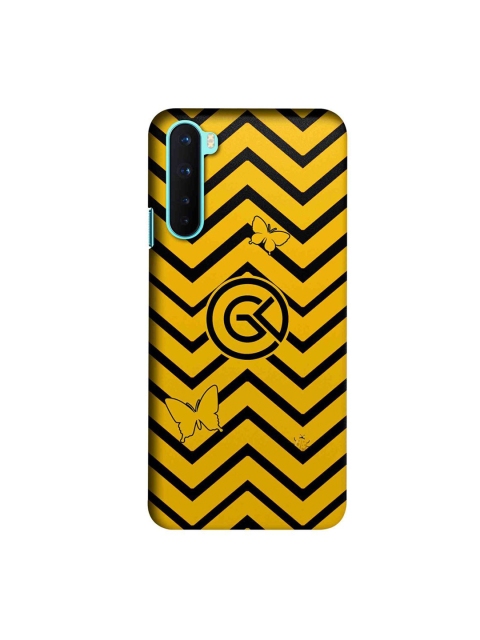 CelfieDesign Yellow & Black Waves OnePlus Nord Slim Back Case