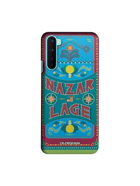 CelfieDesign Blue & Maroon Nazar Na Lage OnePlus Nord Slim Back Case