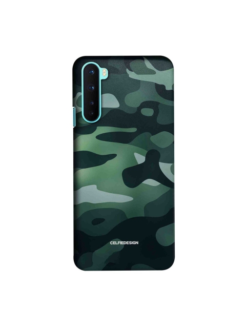CelfieDesign Green & Black Camouflage Printed OnePlus Nord Slim Back Case