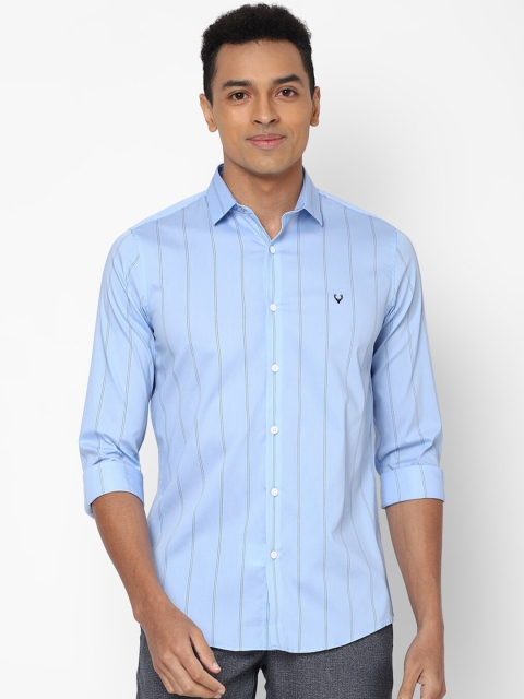 Allen Solly Men Blue Slim Fit Striped Casual Shirt