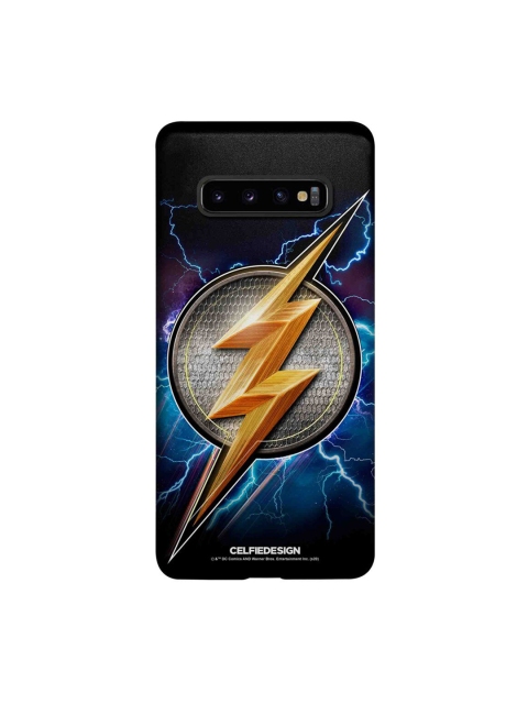 CelfieDesign Black & Gold-Toned Flash Storm Samsung Galaxy S10 Plus Slim Back Case