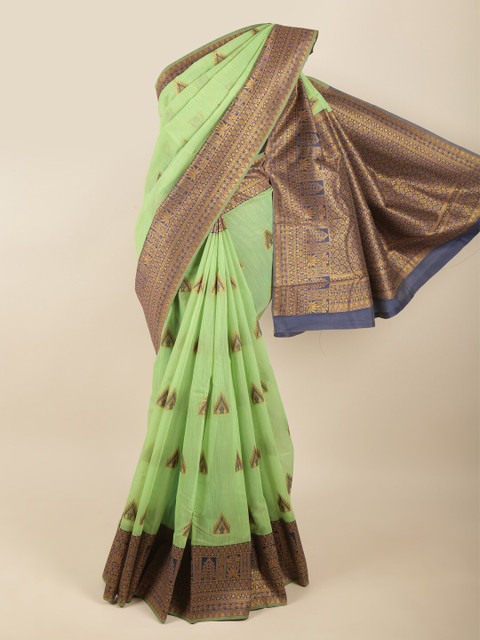 Pothys Green & Blue Woven Design Art Silk Saree 
Pothys Green & Blue Woven Design Art Silk Saree