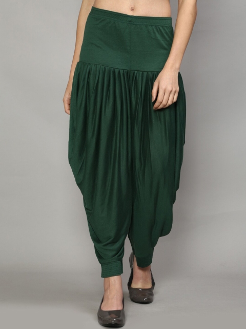 GRACIT Women Green Cotton Solid Salwar