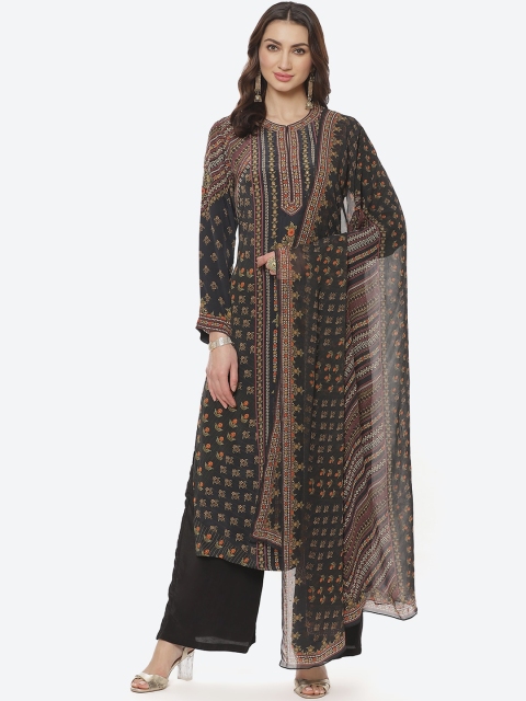 Meena Bazaar Women Black Printed Pleated Silk Georgette Kurti with Palazzos & Dupatta
Meena Bazaar Women Black Printed Pleated Silk Georgette Kurti with Palazzos & Dupatta