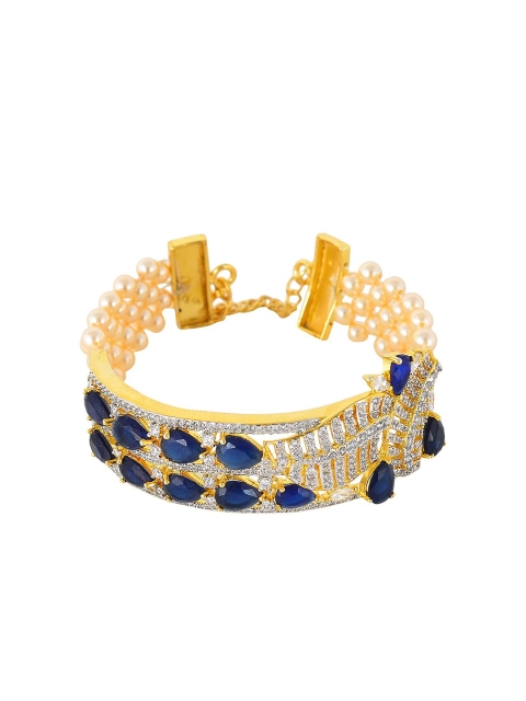 Tistabene Women Gold-Toned & Blue Artificial stones & Pearls Gold-Plated Link Bracelet
Tistabene Women Gold-Toned & Blue Artificial stones & Pearls Gold-Plated Link Bracelet
