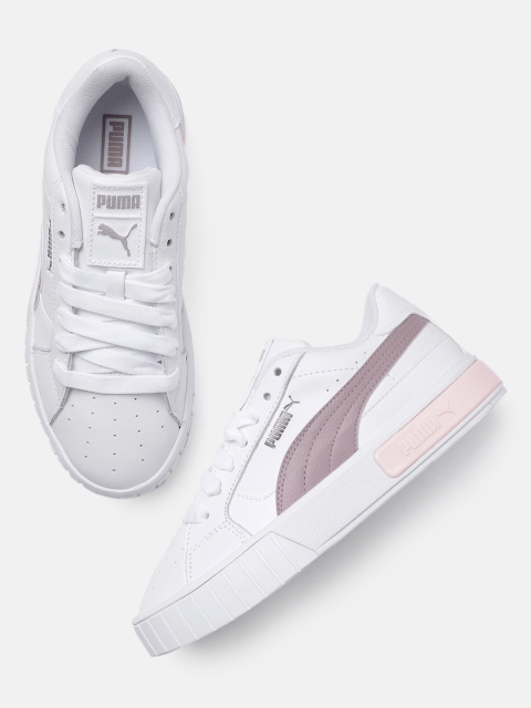 Puma Women White Cali Star Leather Sneakers