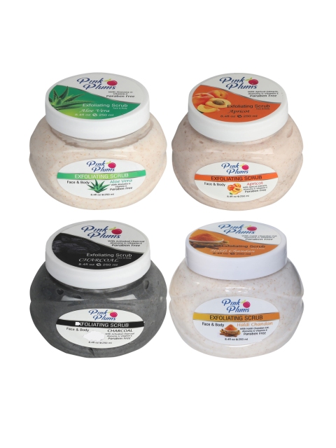 Pink Plums Aloevera-Apricot-Charcoal-Haldi Chandan Face & Body Exfoliating Scrub 1000 ml, Beige
Pink Plums Aloevera-Apricot-Charcoal-Haldi Chandan Face & Body Exfoliating Scrub 1000 ml, Beige