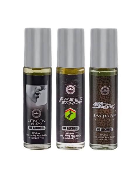 Arras Set of London Black - Speed Feraari - Jaquar Black Roll-On Perfumes - 8 ml Each
Arras Set of London Black - Speed Feraari - Jaquar Black Roll-On Perfumes - 8 ml Each