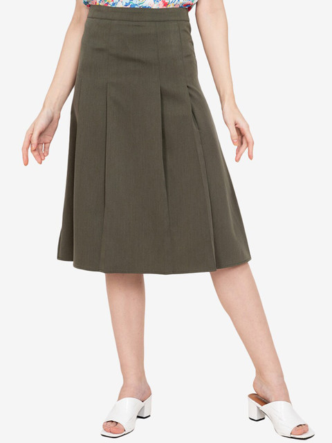 ZALORA WORK Women Green A-Line Midi Pleated Skirt 
ZALORA WORK Women Green A-Line Midi Pleated Skirt
