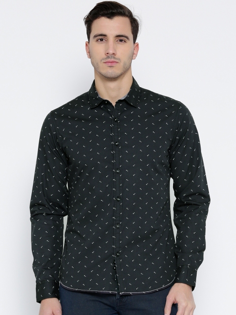 United Colors of Benetton Men Black Printed Casual Shirt