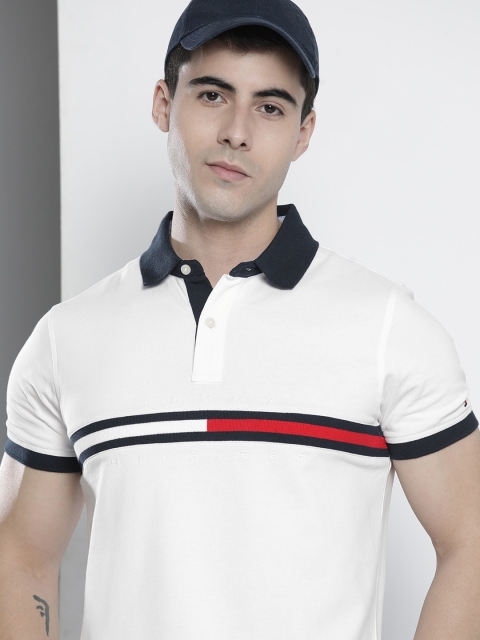 Tommy Hilfiger Men White & Blue Colourblocked Polo Collar Slim Fit Organic Casual T-shirt
Tommy Hilfiger Men White & Blue Colourblocked Polo Collar Slim Fit Organic Casual T-shirt