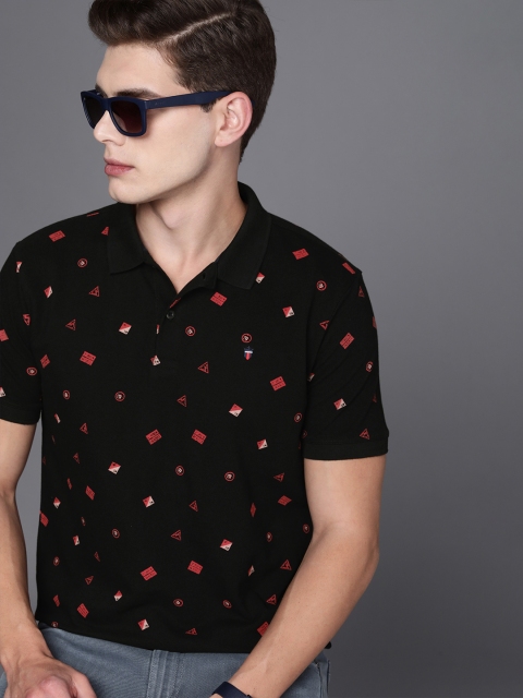 Louis Philippe Jeans Men Black & Red Printed Polo Collar Pure Cotton Slim Fit T-shirt
Louis Philippe Jeans Men Black & Red Printed Polo Collar Pure Cotton Slim Fit T-shirt