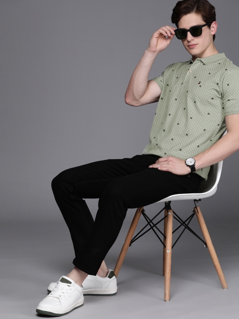 Louis Philippe Jeans Men Olive Green & White Pure Cotton Printed Polo Collar T-shirt
Louis Philippe Jeans Men Olive Green & White Pure Cotton Printed Polo Collar T-shirt