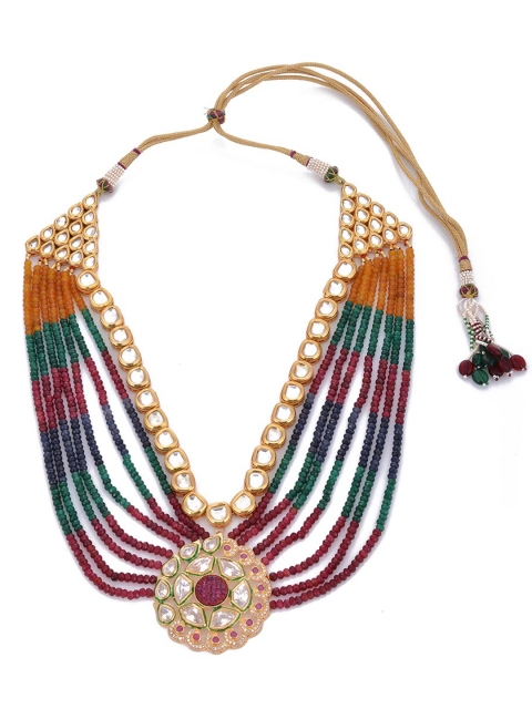 Tistabene Multicoloured Gold-Plated Center Piece Hand Woven Beaded Necklace Set, Multi
Tistabene Multicoloured Gold-Plated Center Piece Hand Woven Beaded Necklace Set, Multi