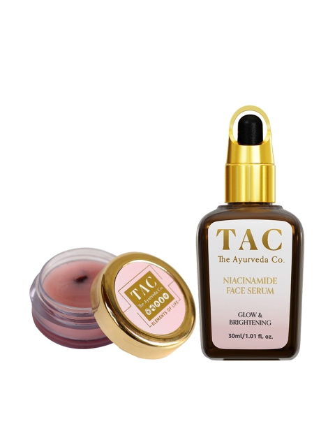 TAC - The Ayurveda Co. Set of Brightening Niacinamide Face Serum & Indian Rose Lip Butter, Brown
TAC - The Ayurveda Co. Set of Brightening Niacinamide Face Serum & Indian Rose Lip Butter, Brown
