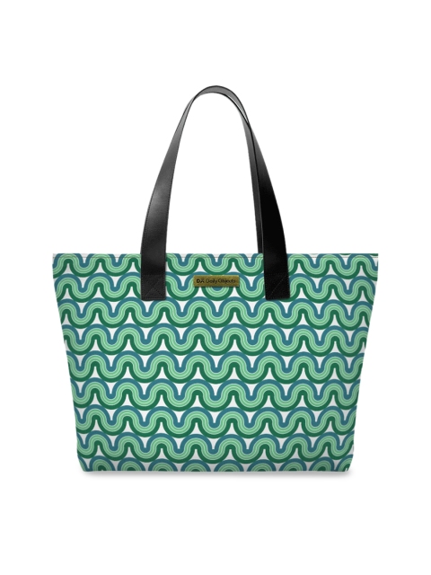 DailyObjects Green Geometric Printed Oversized Tote Bag