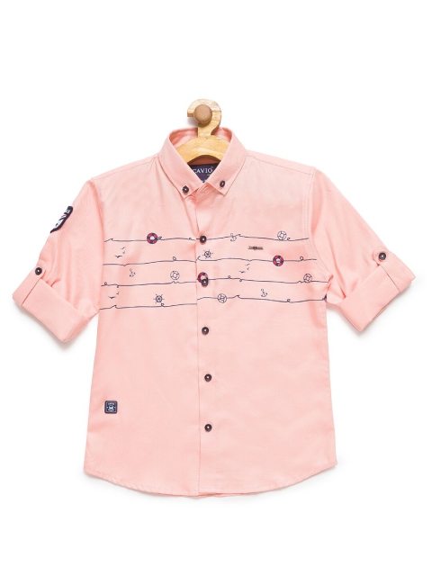 CAVIO Boys Pink Premium Casual Shirt