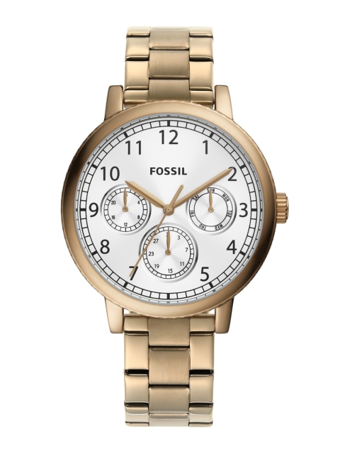 Fossil Men White Dial & Gold Toned Stainless Steel Bracelet Style Analogue Watch BQ2630
Fossil Men White Dial & Gold Toned Stainless Steel Bracelet Style Analogue Watch BQ2630