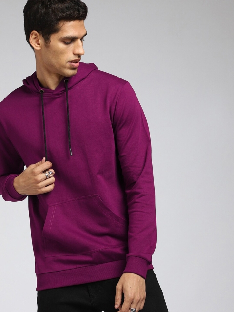Bewakoof Men Purple Hooded Sweatshirt