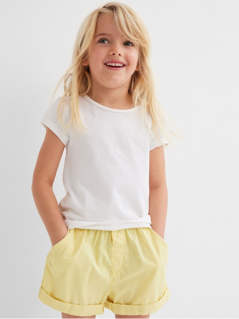 H&M Girls Yellow Cotton Shorts