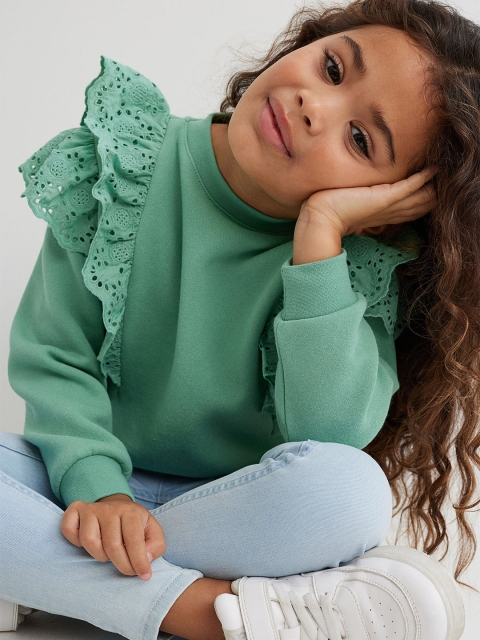 H&M Girls Green Sweatshirt