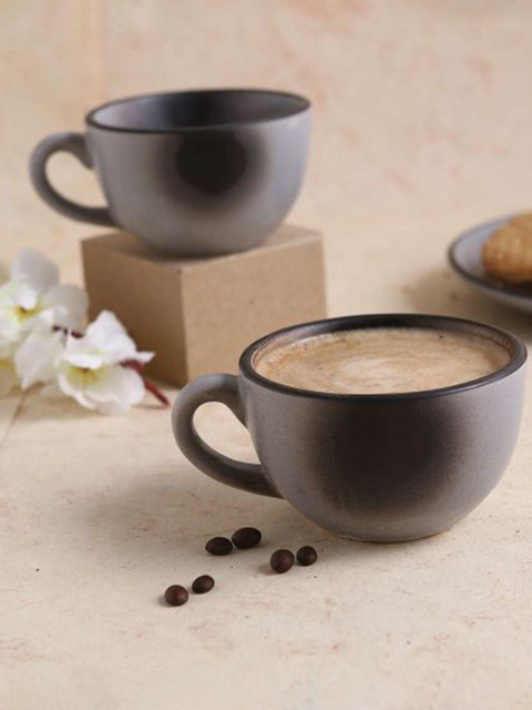Wonderchef Grey Solid Stoneware Matte Cups Set of Cups and Mugs 
Wonderchef Grey Solid Stoneware Matte Cups Set of Cups and Mugs