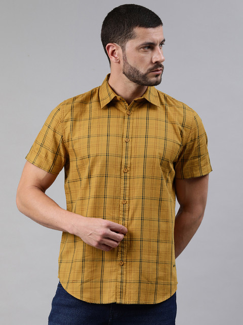abof Men Mustard Slim Fit Windowpane Checked Pure Cotton Formal Shirt
abof Men Mustard Slim Fit Windowpane Checked Pure Cotton Formal Shirt