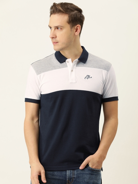 Peter England Casuals Men Navy Blue & Grey Colourblocked Polo Collar Slim Fit T-shirt
Peter England Casuals Men Navy Blue & Grey Colourblocked Polo Collar Slim Fit T-shirt
