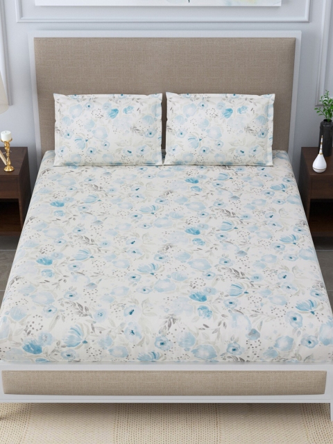 LINENWALAS Happy Sleeping Blue & White Floral 300 TC Queen Bedsheet with 2 Pillow Covers
LINENWALAS Happy Sleeping Blue & White Floral 300 TC Queen Bedsheet with 2 Pillow Covers