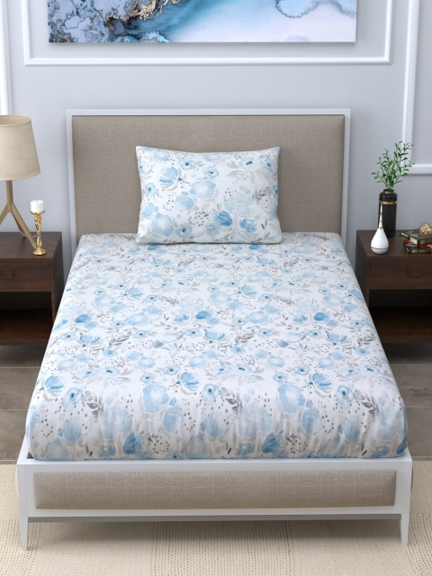 LINENWALAS Happy Sleeping Blue & White Printed 300 TC Single Bedsheet with 1 Pillow Cover
LINENWALAS Happy Sleeping Blue & White Printed 300 TC Single Bedsheet with 1 Pillow Cover
