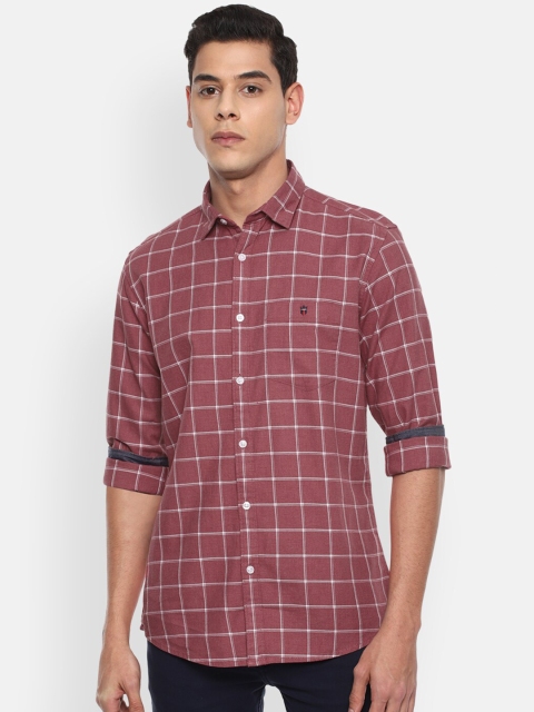 Louis Philippe Jeans Men Maroon Slim Fit Windowpane Checked Pure Cotton Casual Shirt
Louis Philippe Jeans Men Maroon Slim Fit Windowpane Checked Pure Cotton Casual Shirt