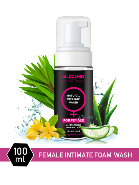 MILDCARES Women pH Balanced Intimate Wash with Tea Tree Oil & Aloe Vera Extract - 100 ml, Black
MILDCARES Women pH Balanced Intimate Wash with Tea Tree Oil & Aloe Vera Extract - 100 ml, Black