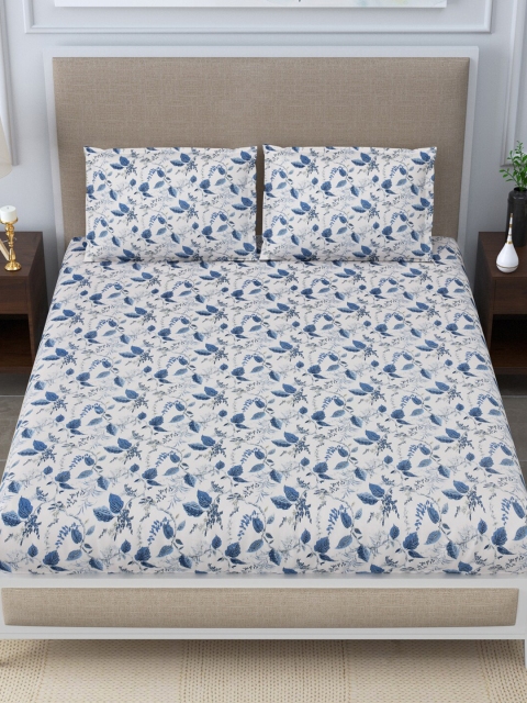 LINENWALAS Happy Sleeping Blue & White Floral 300 TC Super King Bedsheet with 2 Pillow Covers
LINENWALAS Happy Sleeping Blue & White Floral 300 TC Super King Bedsheet with 2 Pillow Covers
