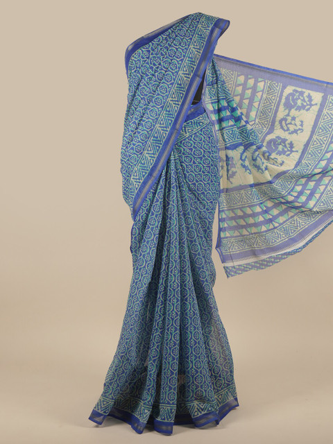Pothys Blue & Off White Ethnic Motifs Printed Cotton Blend Saree
Pothys Blue & Off White Ethnic Motifs Printed Cotton Blend Saree