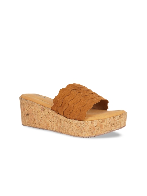 STALK Brown Flatform Sandals
