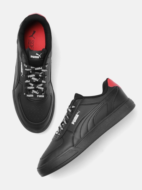 Puma Unisex Black Caven Logomania Sneakers