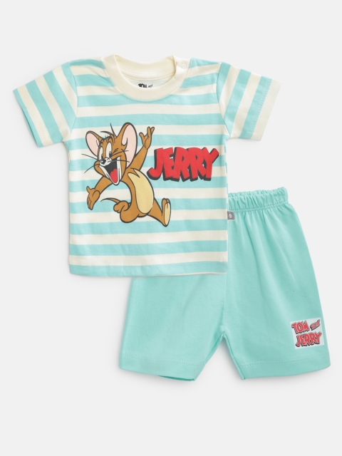 TINYO Infant Boys Sea Green & Cream-Coloured Cotton Tom & Jerry Print T-shirt with Shorts
TINYO Infant Boys Sea Green & Cream-Coloured Cotton Tom & Jerry Print T-shirt with Shorts