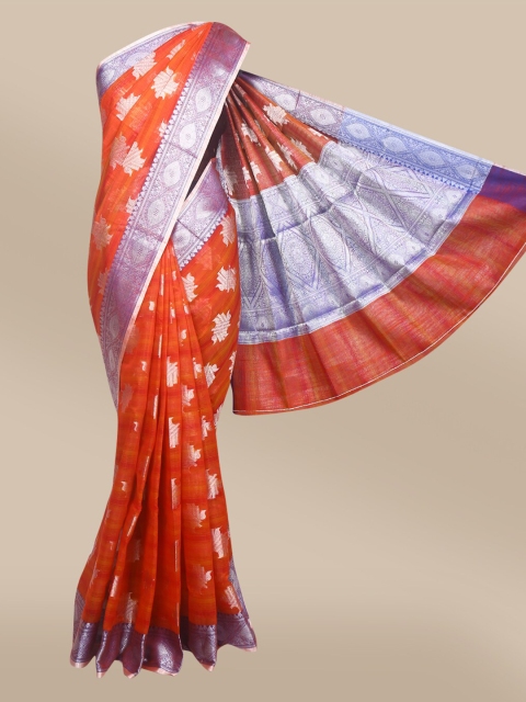 The Chennai Silks Red & Purple Ethnic Motifs Woven Design Pure Cotton Chanderi Saree
The Chennai Silks Red & Purple Ethnic Motifs Woven Design Pure Cotton Chanderi Saree
