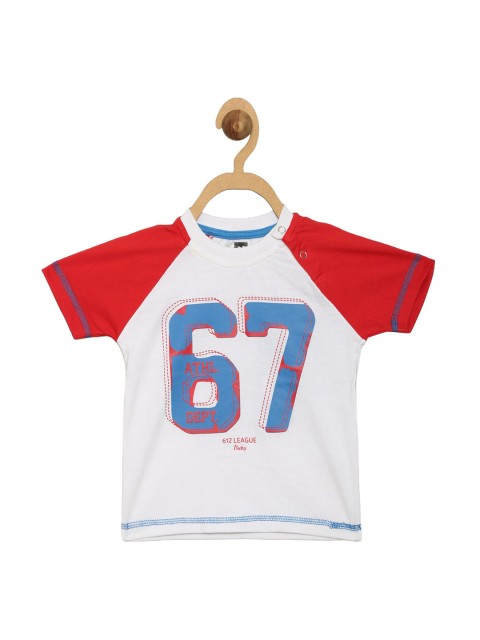 612 league Boys White & Red Varsity Printed Raglan Sleeved Regular Fit Cotton T-shirt
612 league Boys White & Red Varsity Printed Raglan Sleeved Regular Fit Cotton T-shirt