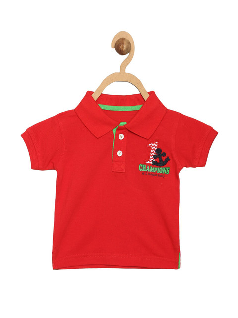 612 league Boys Red & Green Cotton Regular Fit Polo Collar T-shirt
612 league Boys Red & Green Cotton Regular Fit Polo Collar T-shirt