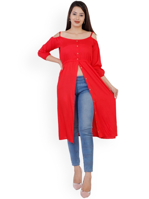 KALINI Women Red Embellished Kurta