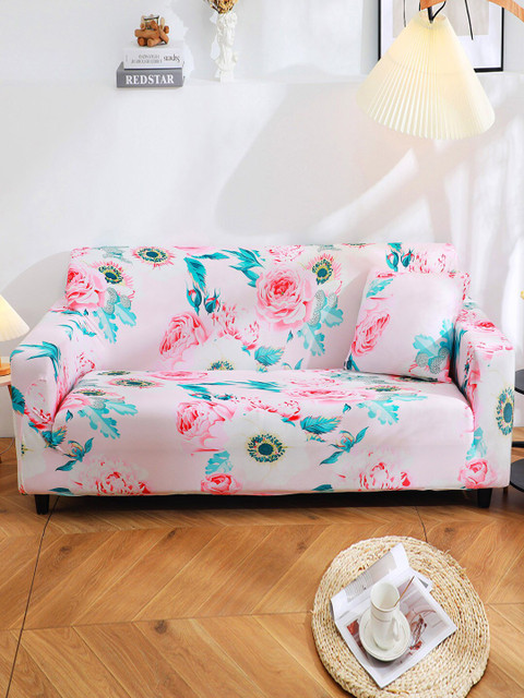 HOUSE OF QUIRK Pink & Blue Floral Printed Stretchable Non-Slip 4-Seater Sofa Cover
HOUSE OF QUIRK Pink & Blue Floral Printed Stretchable Non-Slip 4-Seater Sofa Cover