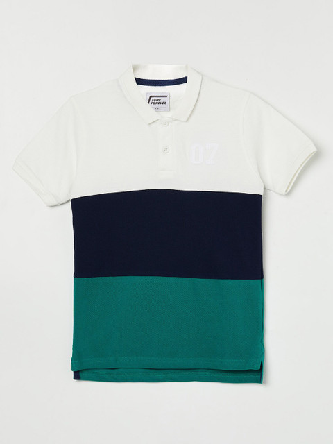 Fame Forever by Lifestyle Boys Blue Colourblocked Pure Cotton Polo Collar T-shirt
Fame Forever by Lifestyle Boys Blue Colourblocked Pure Cotton Polo Collar T-shirt