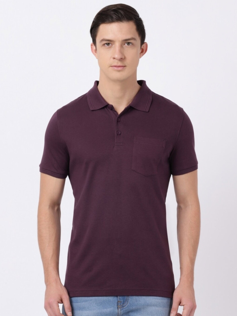 Jockey Men BUrgundy Polo Collar T-shirt