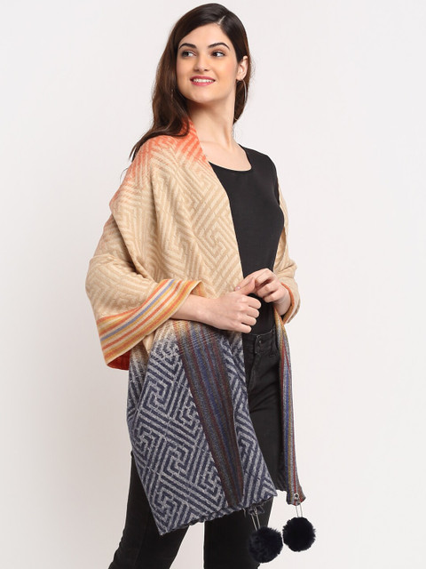 LOOM LEGACY Women Orange & Beige Woven Acrylic Wool Design Stole
LOOM LEGACY Women Orange & Beige Woven Acrylic Wool Design Stole
