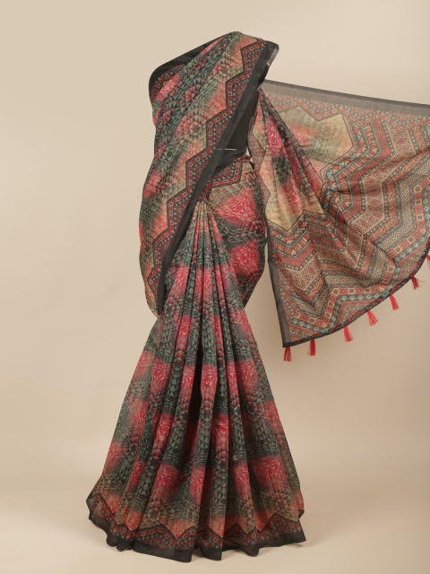 Pothys Black & Red Saree
