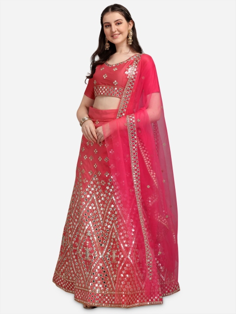 Satrani Pink & Silver-Toned Embellished Semi-Stitched Lehenga & Unstitched Blouse With Dupatta
Satrani Pink & Silver-Toned Embellished Semi-Stitched Lehenga & Unstitched Blouse With Dupatta